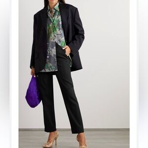 Dries Van Noten Pleated Crop Black Pants